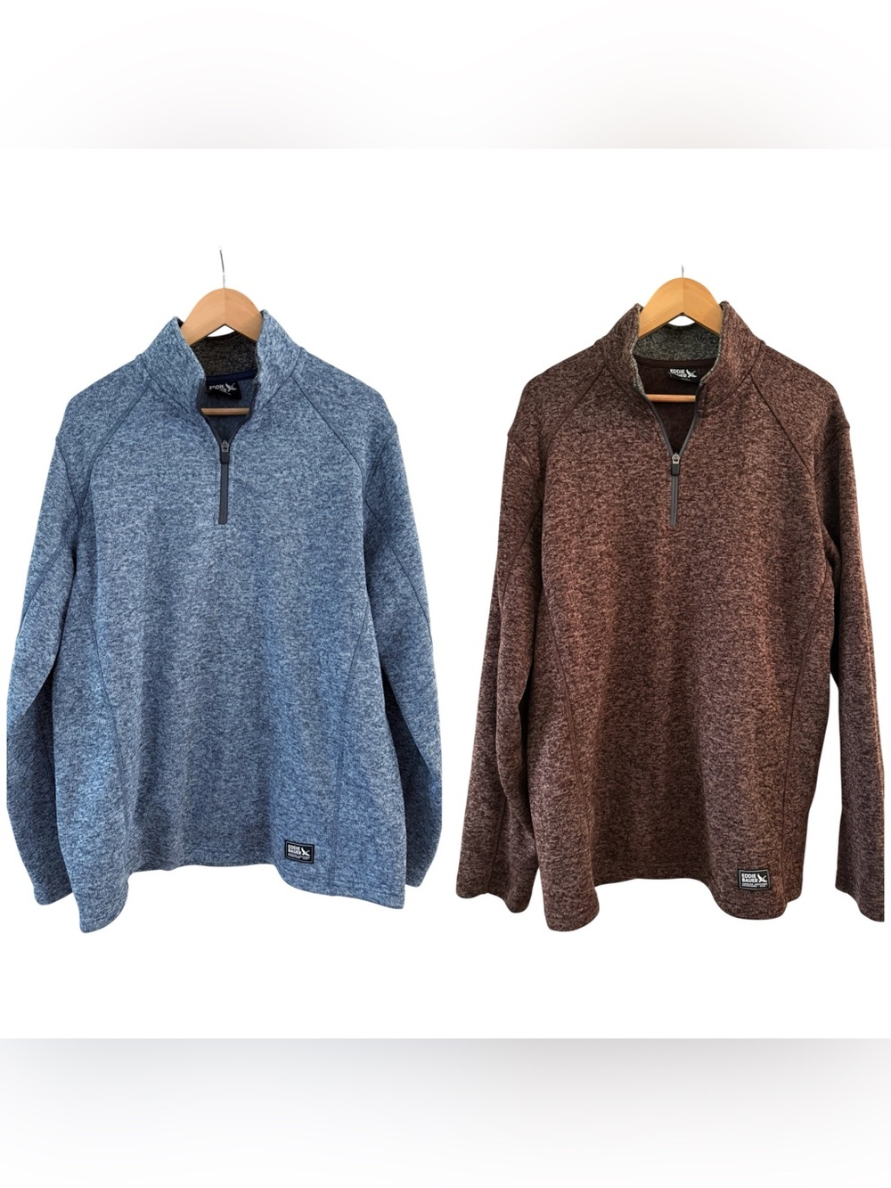 Eddie Bauer Fleece Quarter Zip Pullover Better Sweater Bundle Men’s Size Large